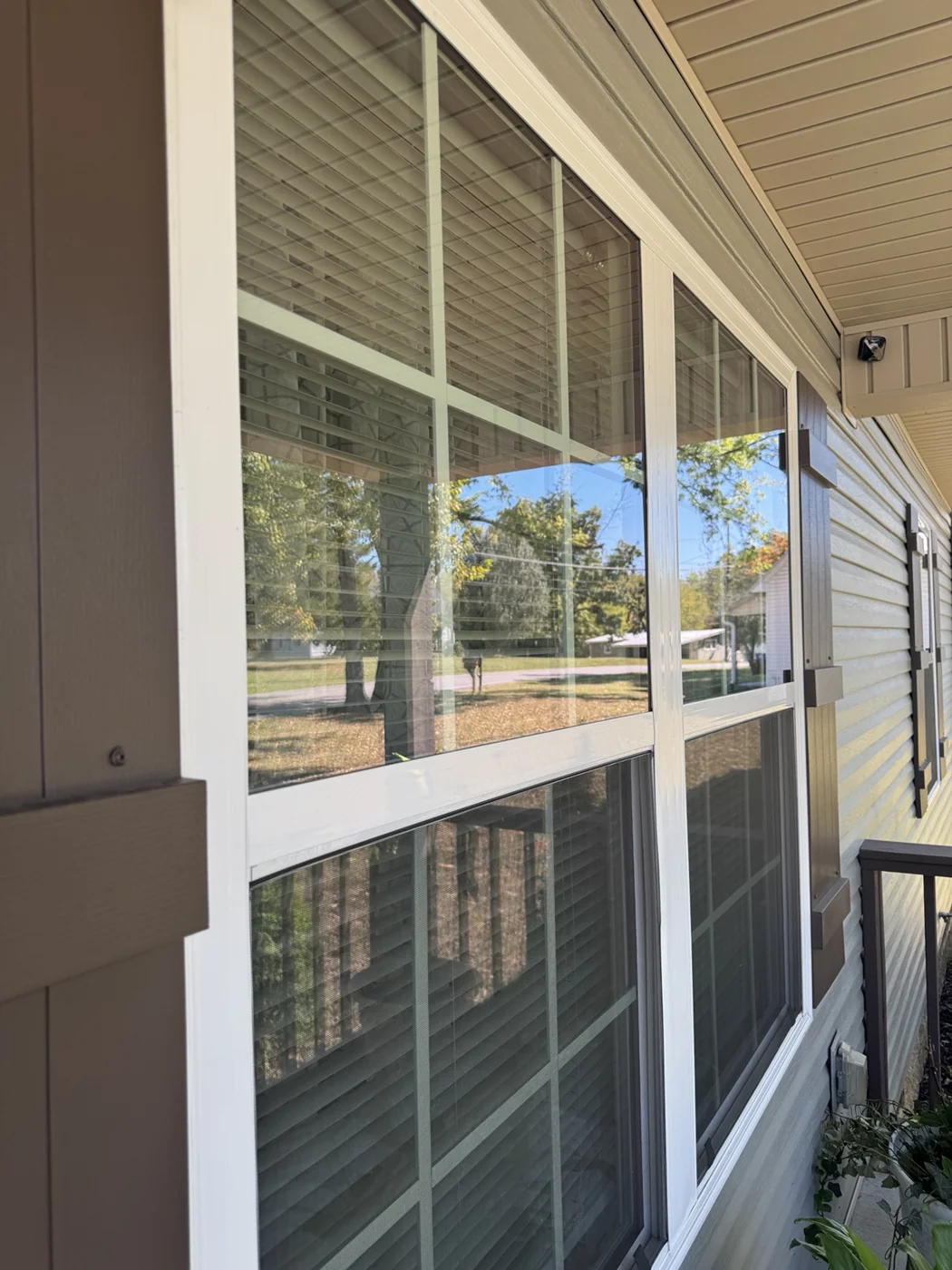 Porch-side window glass from a residential job